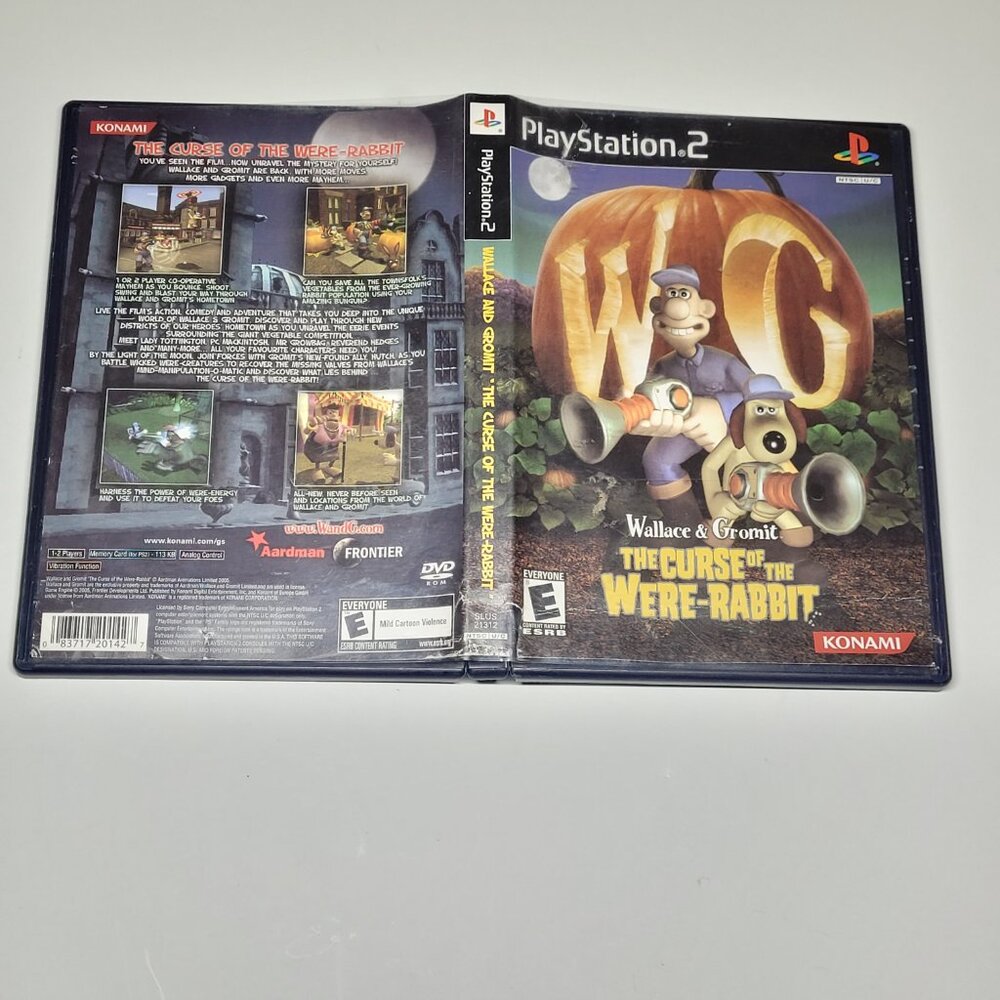 Wallace And Gromit Curse Of The Were Rabbit Playstation PS2 cib video game